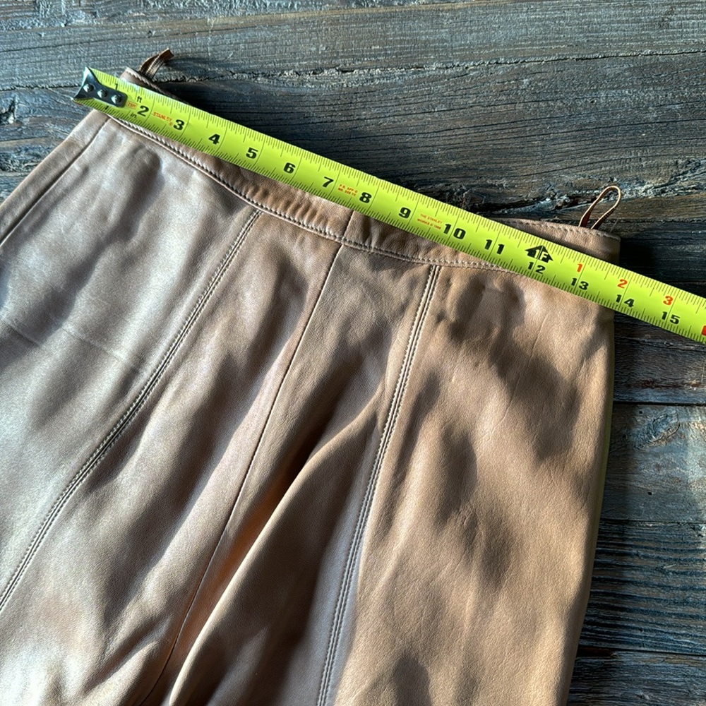 Vintahe Sema camelleather pleated pants EVC size 28 - Picture 6 of 13